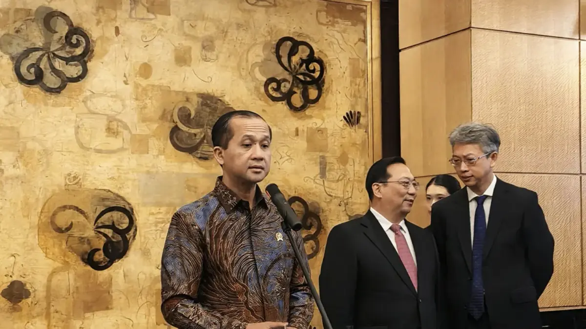 Mentrans M Iftitah Sulaiman Suryanegara di acara China-Indonesia Promotional Event untuk Peluncuran Edisi Bahasa Inggris buku "Xi Jinping: The Governance of China (Volume V)/(Dimas Choirul/Jawapos.com)