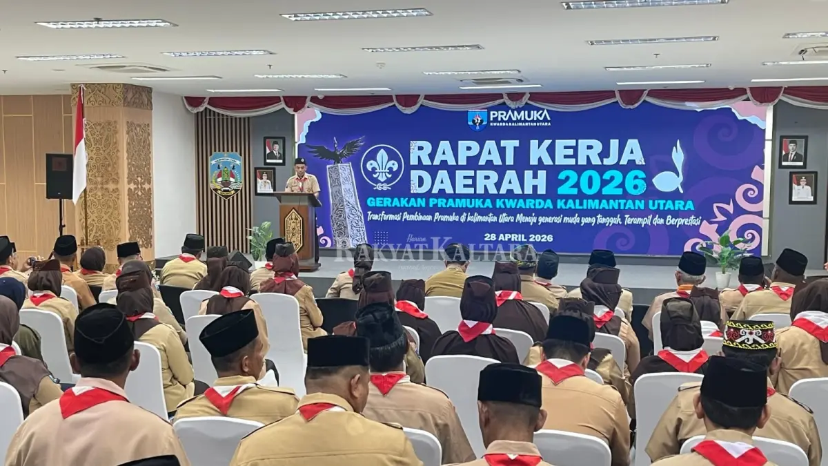 RAKERDA: Kwarda Gerakan Pramuka Kaltara menargetkan peningkatan hingga 1.000 Pramuka Garuda dicanangkan sebagai upaya mengejar ketertinggalan. (FAISAL/HRK)