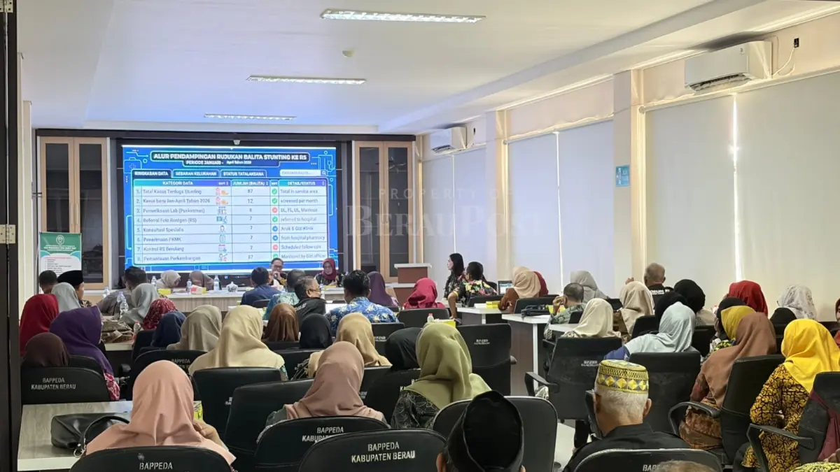 GELAR LINSEK: Sinergi lintas sektor diperkuat untuk mempercepat penurunan stunting di wilayah kerja Puskesmas Kampung Bugis. (IZZA/BP)