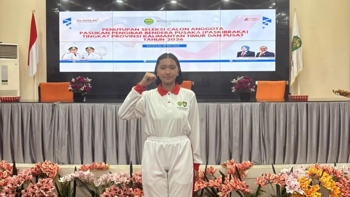 MASUK SELEKSI: Beatrice Geraldine Limbong dari SMA 2 Berau lolos untuk mengikuti seleksi Paskibraka tingkat nasional tahun 2026. (KESBANGPOL UNTUK BERAU POST)