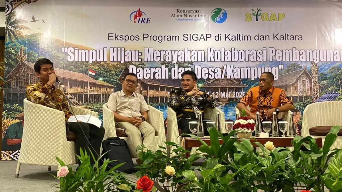 EKSPOS SIGAP: Simpul Hijau Merayakan Kolaborasi Pembangunan Daerah dan Desa/Kampung yang berlangsung di Jogjakarta, Selasa (12/5). (YKAN UNTUK BERAU POST)