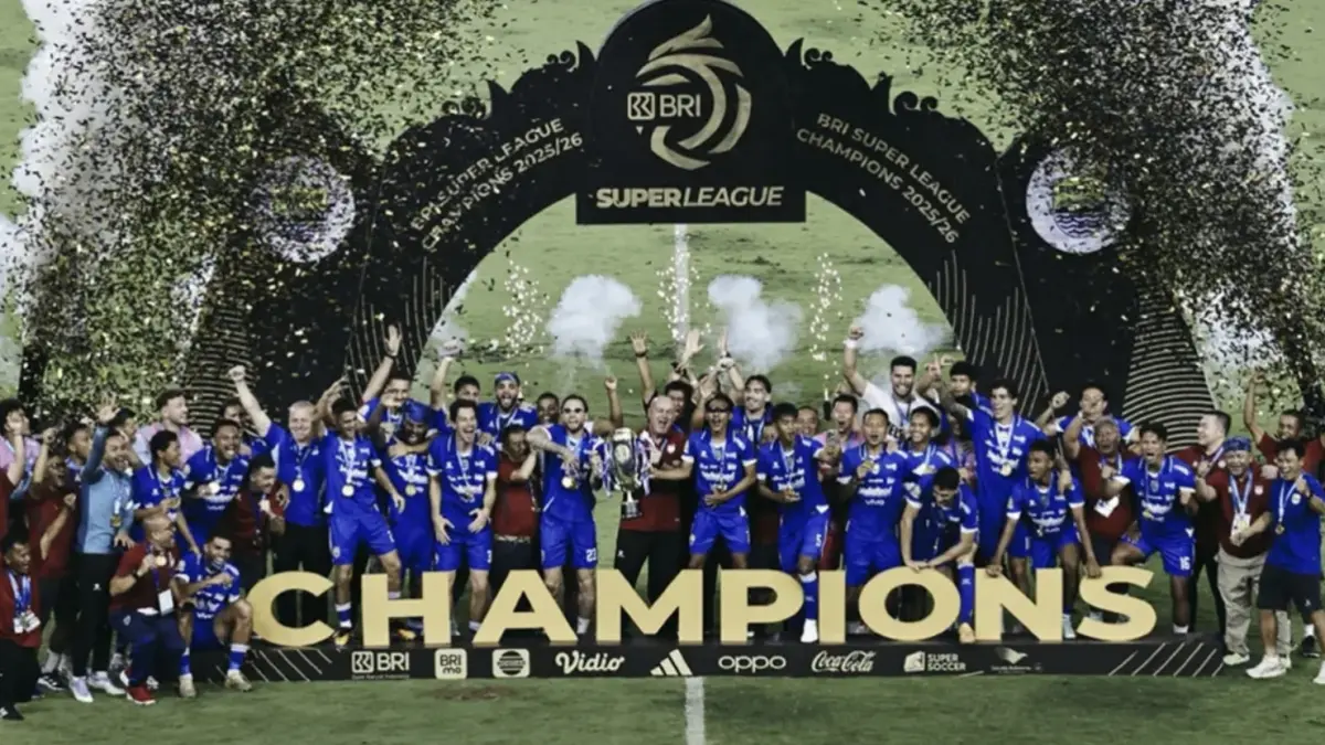 Juara Super League Persib Bandung/ Rekap akhir BRI Super League 2025/2026 (Instagram: @persib)