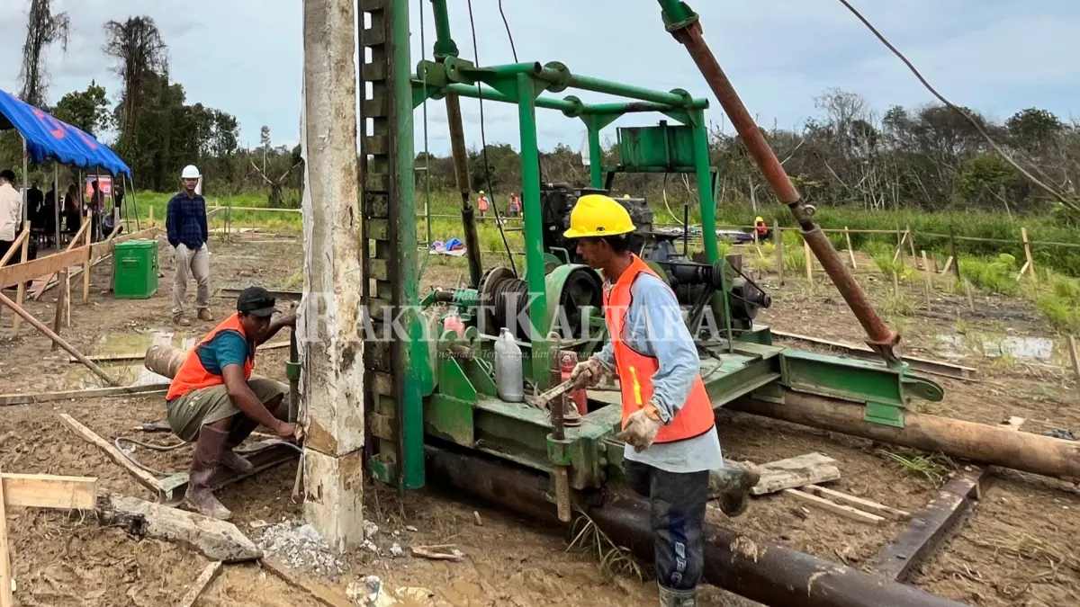 AKTIVITAS PEMBANGUNAN: Sektor konstruksi menjadi lapangan usaha dengan pertumbuhan tertinggi mencapai 17,62 persen.
