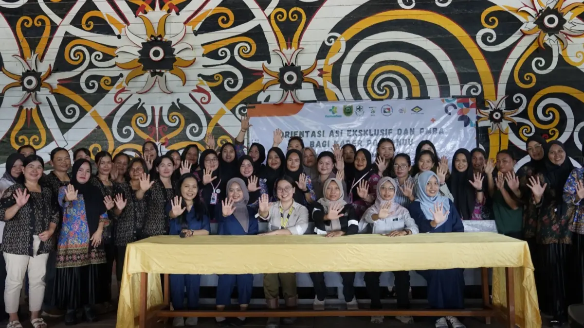 TINGKATKAN KEMAMPUAN: Sebanyak 43 kader Posyandu Kampung Tepian Buah mengikuti kegiatan Orientasi ASI Eksklusif dan Pemberian Makan Bayi dan Anak. (SENO/BP)