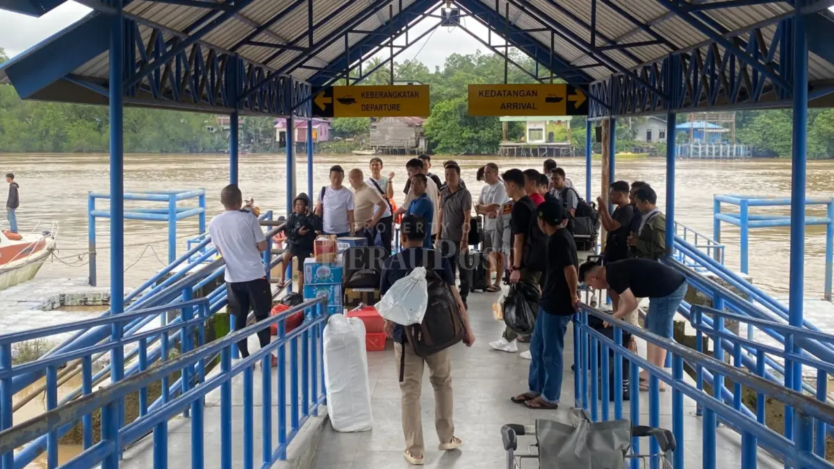PENGEMBANGAN DERMAGA: Dermaga Wisata Sanggam direncanakan ditambah dermaga kedatangan untuk mengurai kepadatan penumpang. (IZZA/BP)