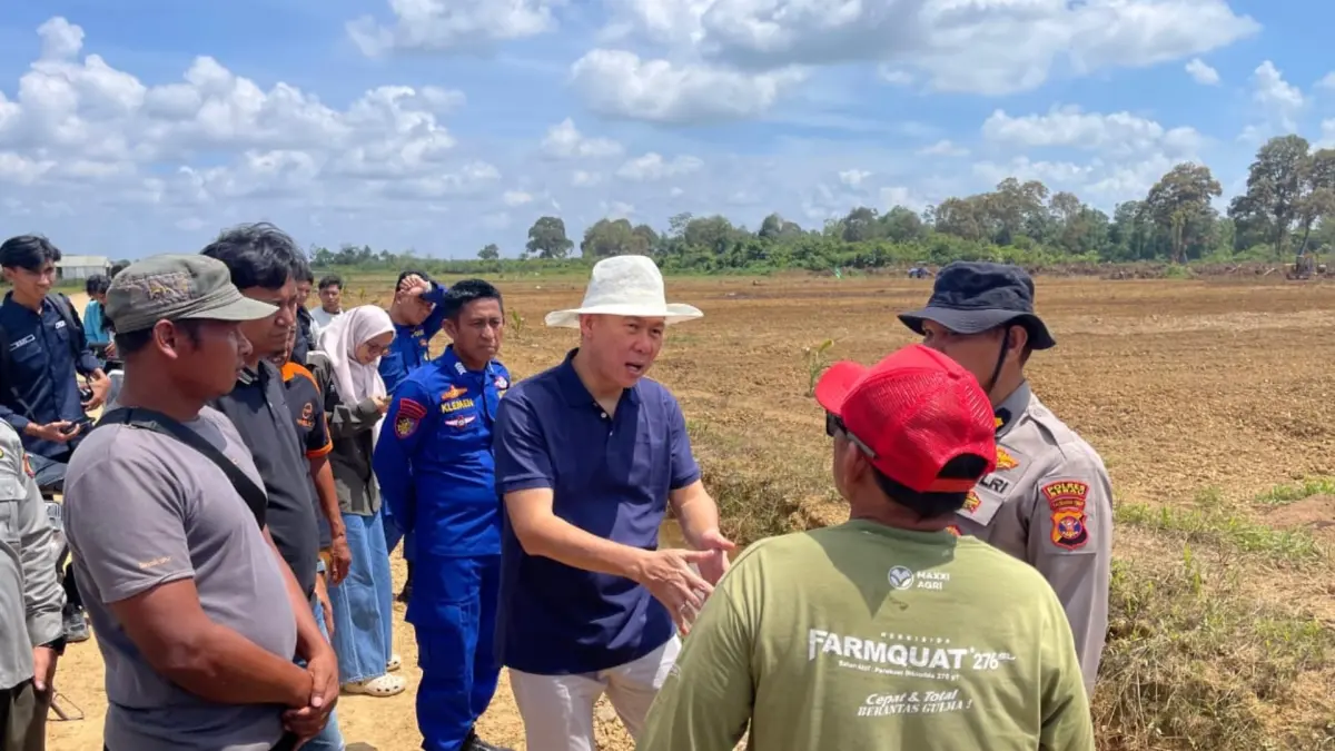 KOLABORASI: Polres Berau menggandeng berbagai pihak untuk mewujudkan ketahanan pangan bersama masyarakat hingga kelompok tani. (SENO/BP)