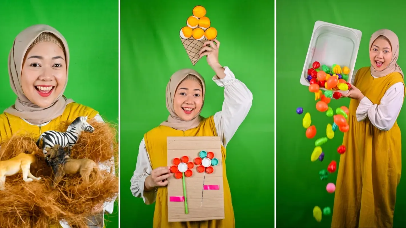 DISKUSI KONTEN: Sejumlah konten kreator bersiap untuk membuat konten Minivila di Bekasi, Jawa Barat. (ANTARA)
