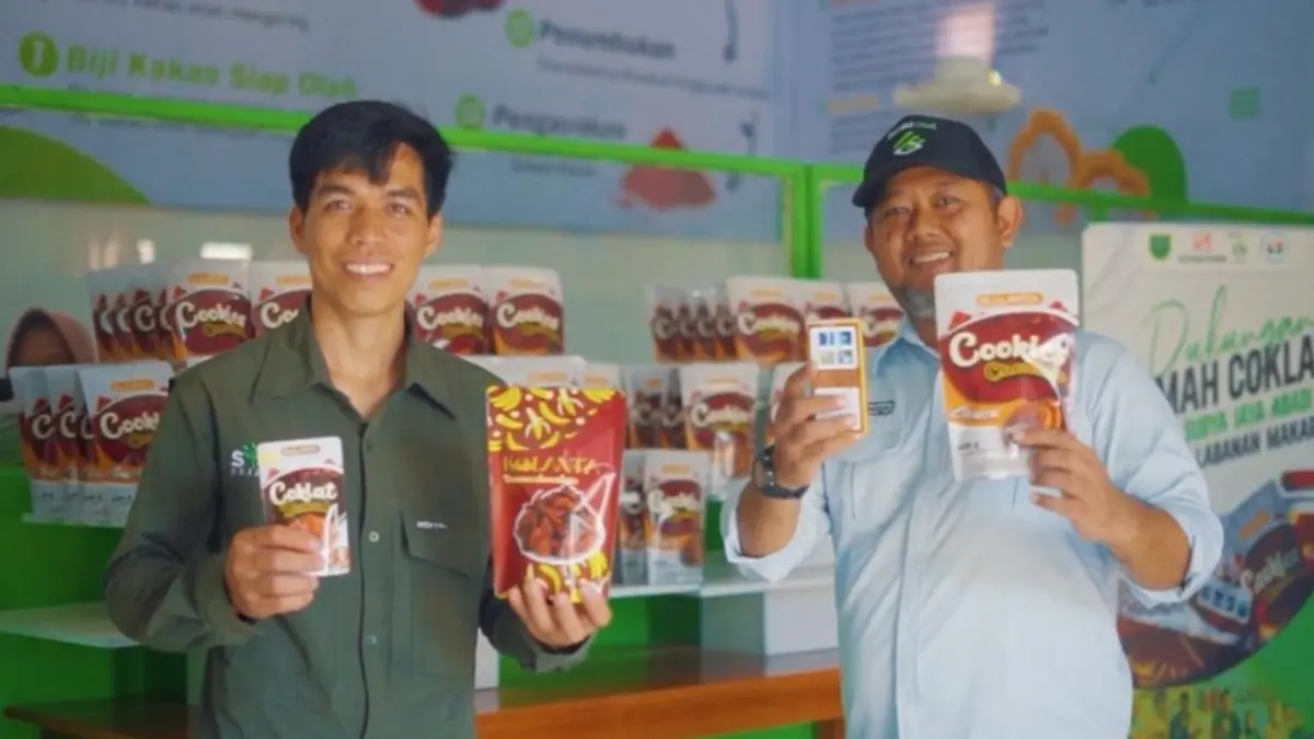 NAIK KELAS: Cokelat Kulanta dari Kampung Labanan Makarti terus merambah pasar lebih luas berkat pendampingan Berau Coal. (SENO/BP)