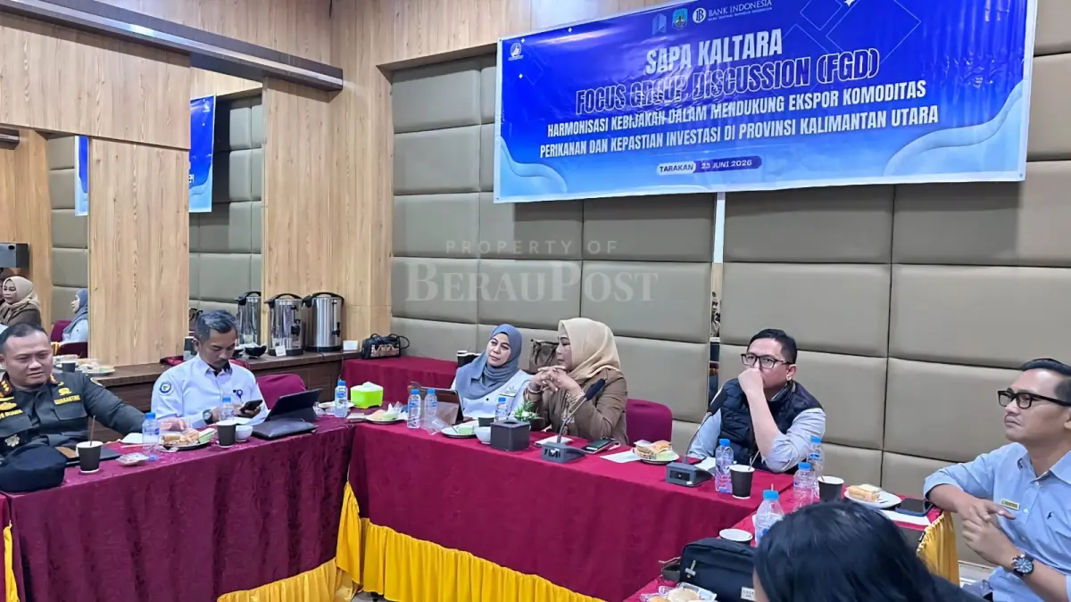 DISKUSI: DPMPTSP bersama instansi lain bahas kebijakan ekspor di Kaltara, Rabu (24/6). (SEPTIAN ASMADI/HRK)