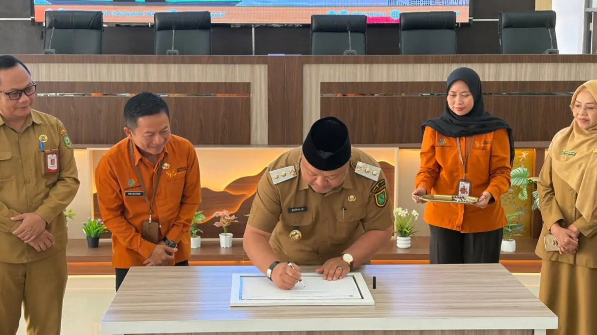 WACANAKAN: BPS Berau mencanangkan SE 2026 di Kabupaten Berau yang diikuti oleh seluruh pemangku kepentingan, Selasa (23/6). (IZZA/BP)