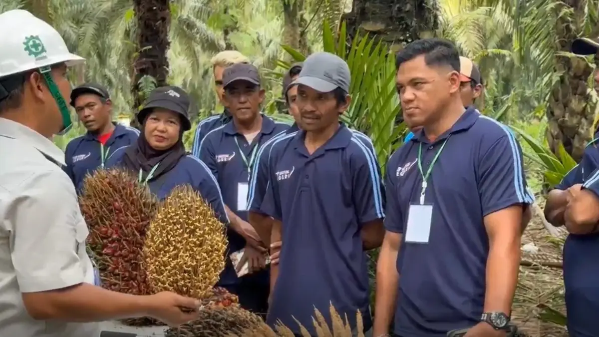 BANTU PETANI: Pelatihan PERKASA yang digelar PT DLJ bagi petani-petani di sekitar perusahaan.