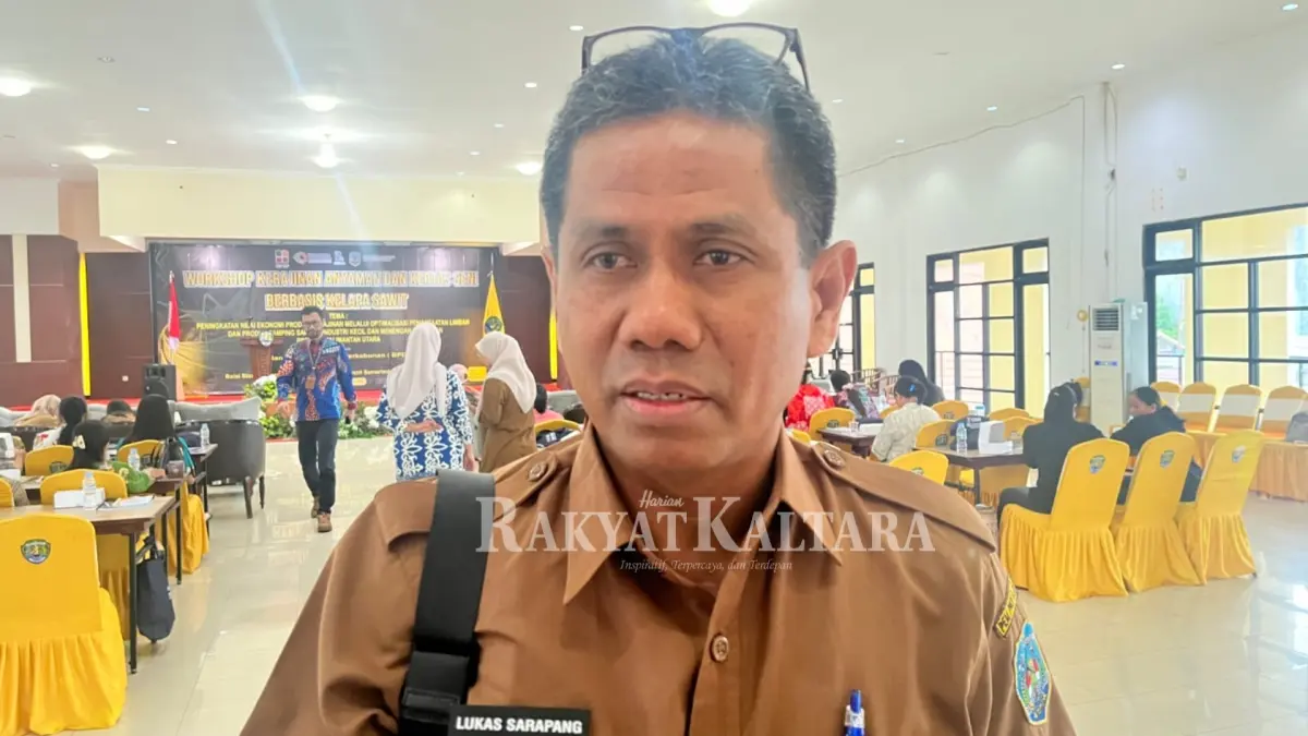 Sekretaris Disperindagkop dan UKM Kaltara Lukas Sarapang. (FAISAL/HRK)