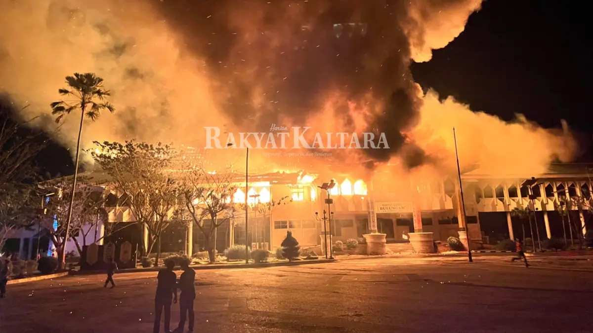 KORSLETING LISTRIK: Hasil penyelidikan dan pemeriksaan Labfor Polda Jawa Timur terhadap kebakaran yang menghanguskan sebagian Kantor Bupati Bulungan pada 21 Mei 2026 telah keluar.&nbsp; (HRK)