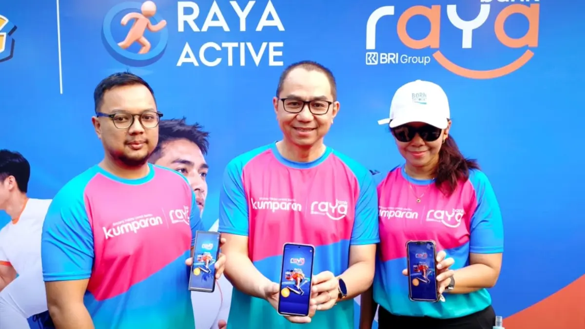 INOVASI GAYA HIDUP: Bank Raya meluncurkan fitur Raya Active yang menghubungkan target aktivitas fisik nasabah dengan menabung otomatis, menghadirkan cara baru yang sehat dan menyenangkan dalam mengelola keuangan.