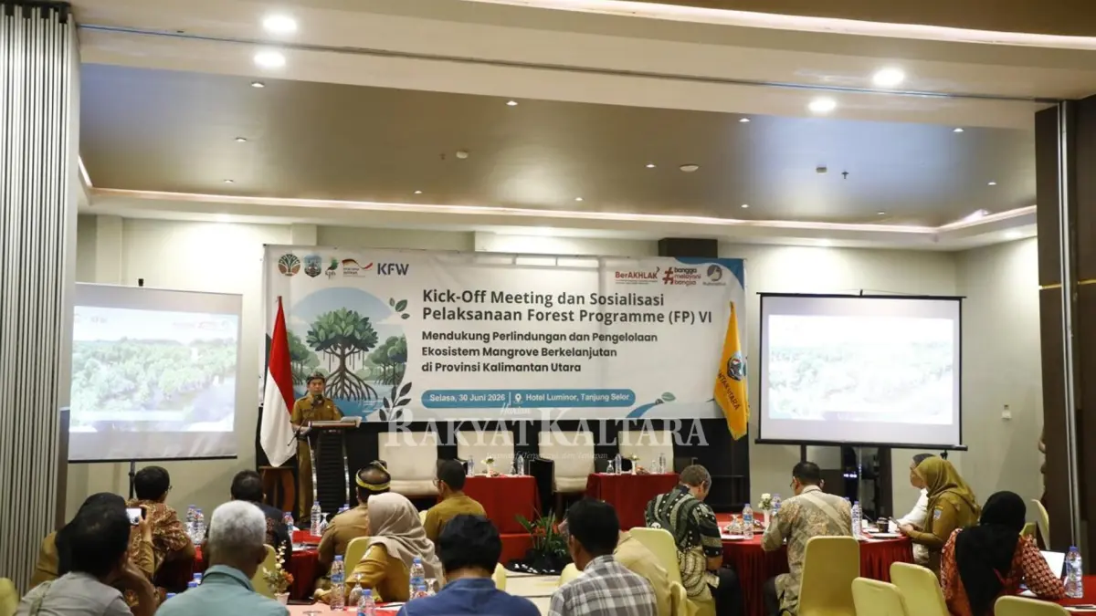 KONSERVASI MANGROVE: Pengelolaan ekosistem mangrove melalui Kick Off Meeting dan Sosialisasi Pelaksanaan Forest Programme VI, Selasa (30/6). (IPUNK/HRK)