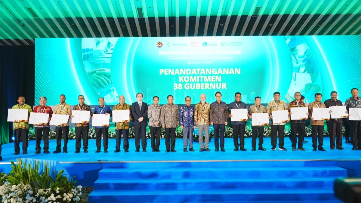 ELIMINASI KUSTA: Wagub Kaltara Ingkong Ala, usai menandatangani Komitmen Bersama Percepatan Eliminasi Kusta bersama kepala daerah dari berbagai provinsi. (DKISP KALTARA)