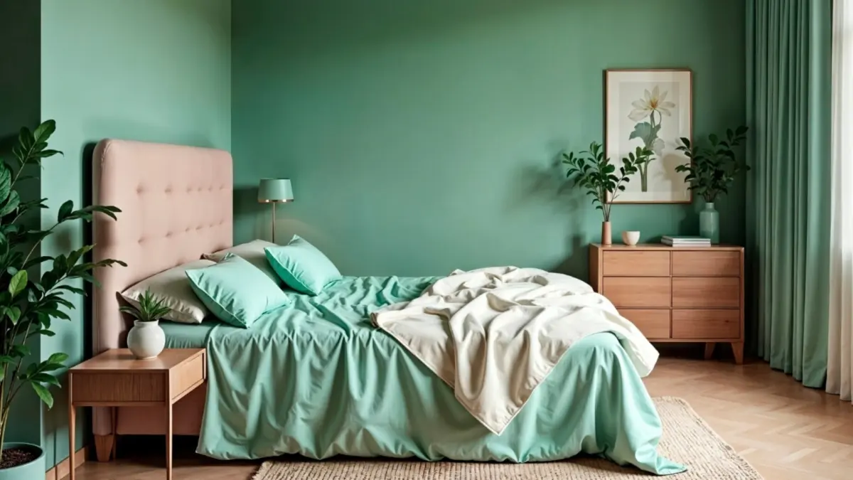 Ilustrasi warna kamar tidur. (Magnific)