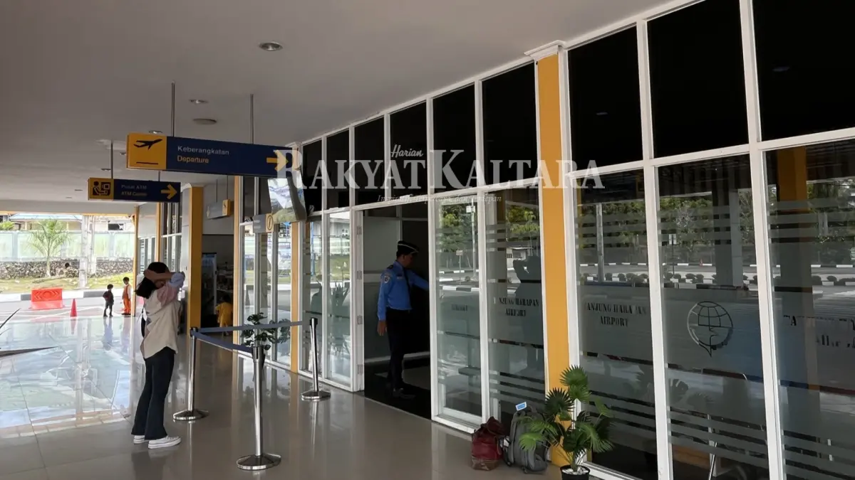 TERHENTI: Maskapai Wings Air kembali berhenti beroperasi di Bandara Tanjung Harapan Tanjung Selor. (FAISAL/HRK)