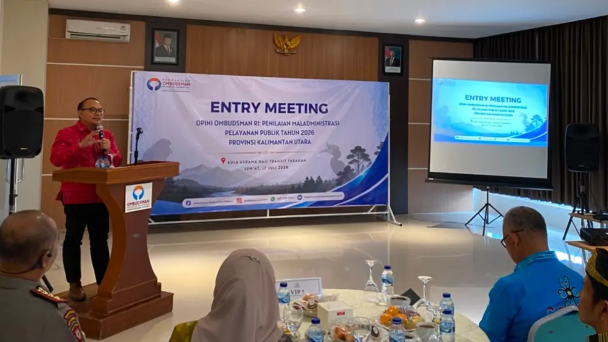 ENTRY MEETING: Ombudsman RI bersama OPD sampaikan tahapan penilaian pelayanan publik, Jumat (17/7). (SEPTIAN ASMADI/HRK)