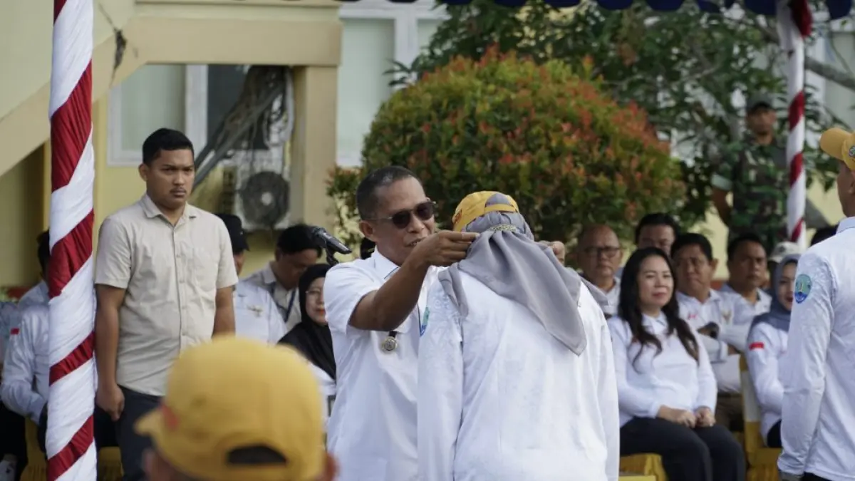 PERKUAT KAPASITAS: Bupati Bulungan Syarwani membuka Retreat Kepala Desa se-Kabupaten Bulungan di BKPSDM, Senin (20/7). (PEMKAB BULUNGAN)
