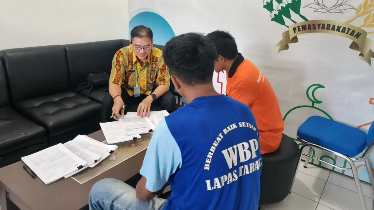 BERANTAS NARKOBA: Warga binaan Lapas Kelas IIA Tarakan ikut program rehabilitasi BNNP Kaltara. (SEPTIAN/HRK)
