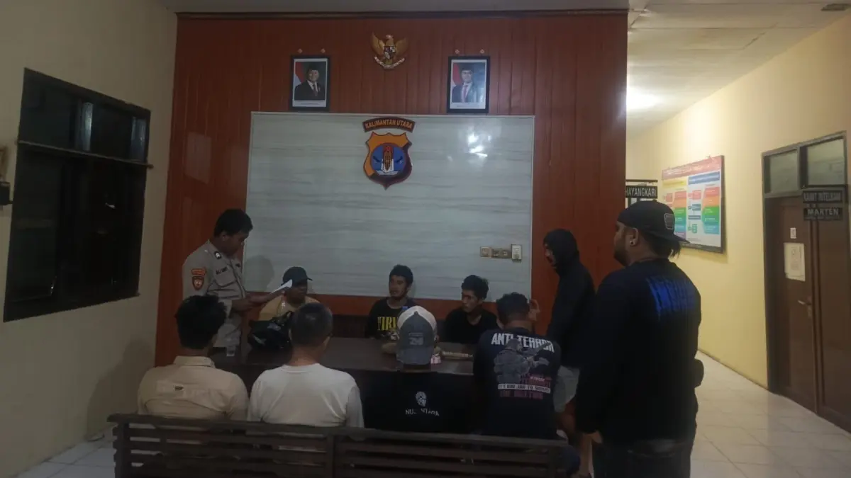DAMAI: Dugaan penganiayaan sesama pekerja proyek Sekolah Rakyat berakhir damai, Jumat (24/7) lalu. (POLRES TARAKAN UNTUK HRK)