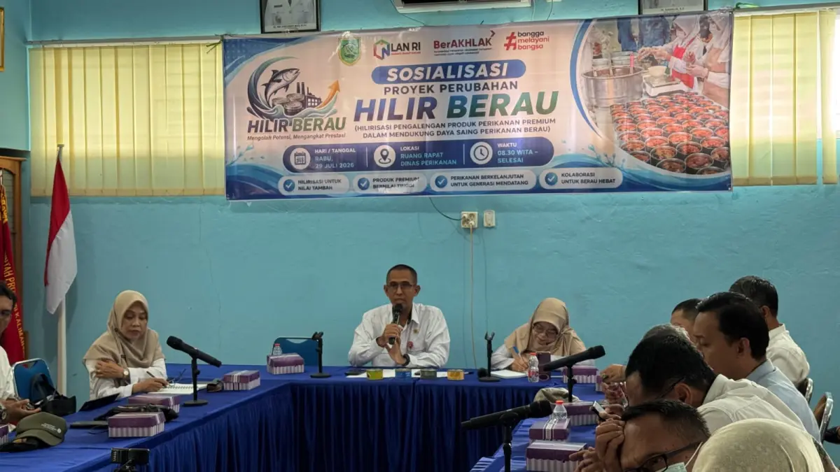 HILIRISASI PRODUK IKAN: Dinas Perikanan Berau mulai mendorong percepatan hilirisasi sektor perikanan melalui Program Hilir Berau. (SENO/BP)