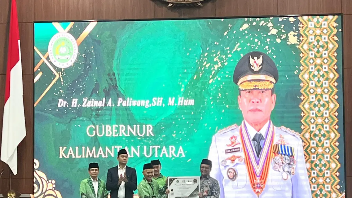 PGM AWARD: Pemprov Kaltara menerima PGM Award 2026 di Auditorium Tegar Beriman, Kompleks Kantor Pemerintah Kabupaten Bogor, Jawa Barat, Rabu (29/7) lalu. (DKISP KALTARA)