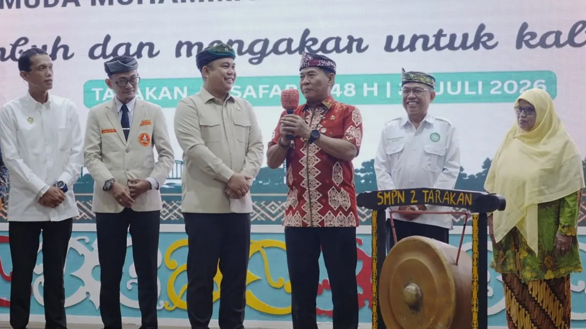 RAPIMWIL: Gubernur Kaltara Zainal A. Paliwang, membuka Rapimwil Pengurus Provinsi Pemuda Muhammadiyah Kaltara di Gedung Wanita Tarakan, Kamis (30/7). (DKISP KALTARA)