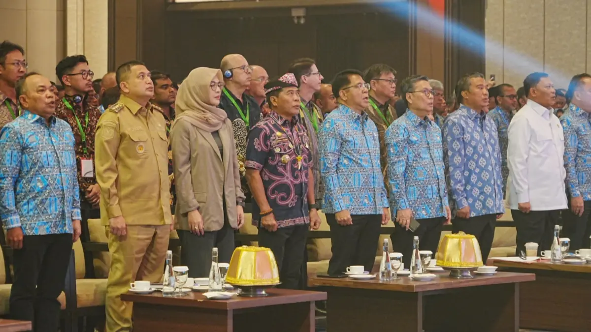 RAKERKONAS: Gubernur Kaltara, Zainal A. Paliwang, menghadiri pembukaan Rakerkonas Apindo 2026 sekaligus Apindo UMKM & Business Investment Expo 2026 di Hotel Claro, Makassar, Sulawesi Selatan, Selasa (4/8). (DKISP KALTARA)