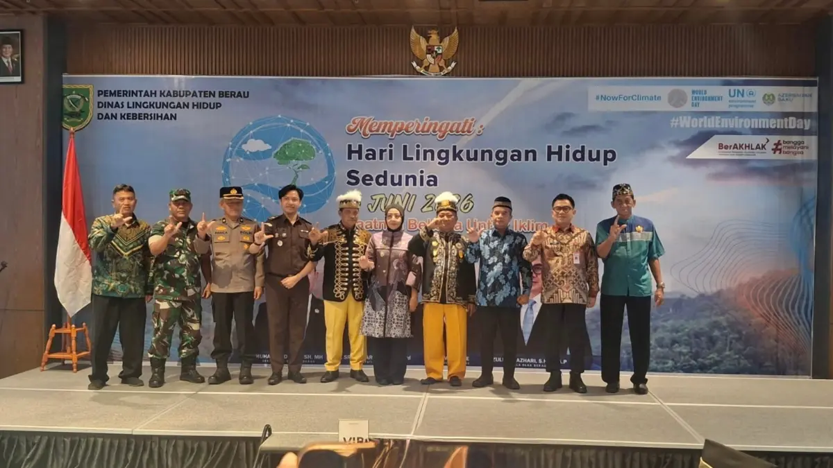 KOMITMEN: Puncak Peringatan Hari Lingkungan Hidup Sedunia di Kabupaten Berau menjadi momentum memperkuat komitmen seluruh elemen masyarakat dalam menjaga kelestarian lingkungan. (SENO/BP)