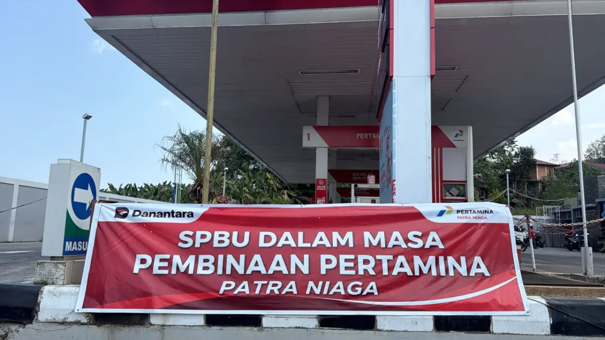 DITUTUP SEMENTARA: Salah satu SPBU se-Kalimantam dilakukan pembinaan oleh PT Pertamina Patra Niaga Regional Kalimantan. (PERTAMINA UNTUK HRK)