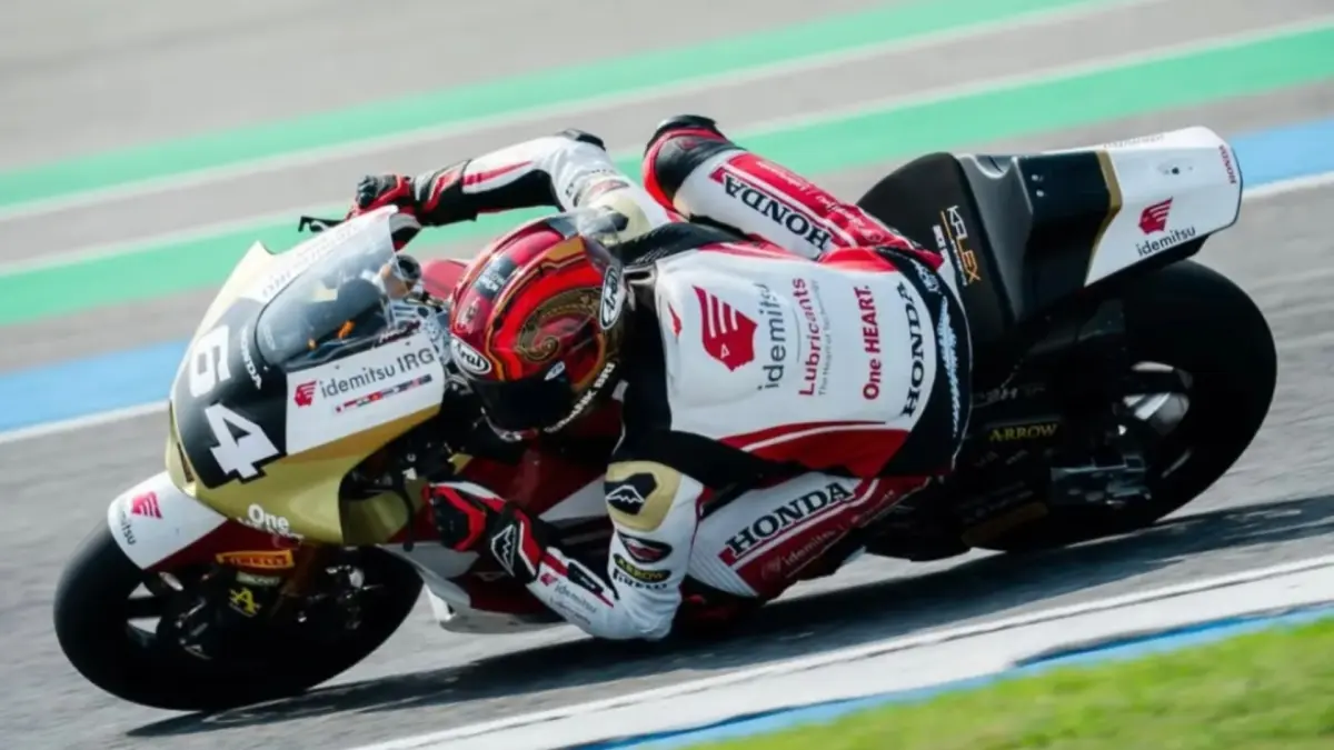 Mario Suryo Aji menunjukkan performa menjanjikan sebelum terjatuh di Moto2 Spanyol 2026 di Sirkuit Jerez. (Instagram: @Mariosuryoaj1)