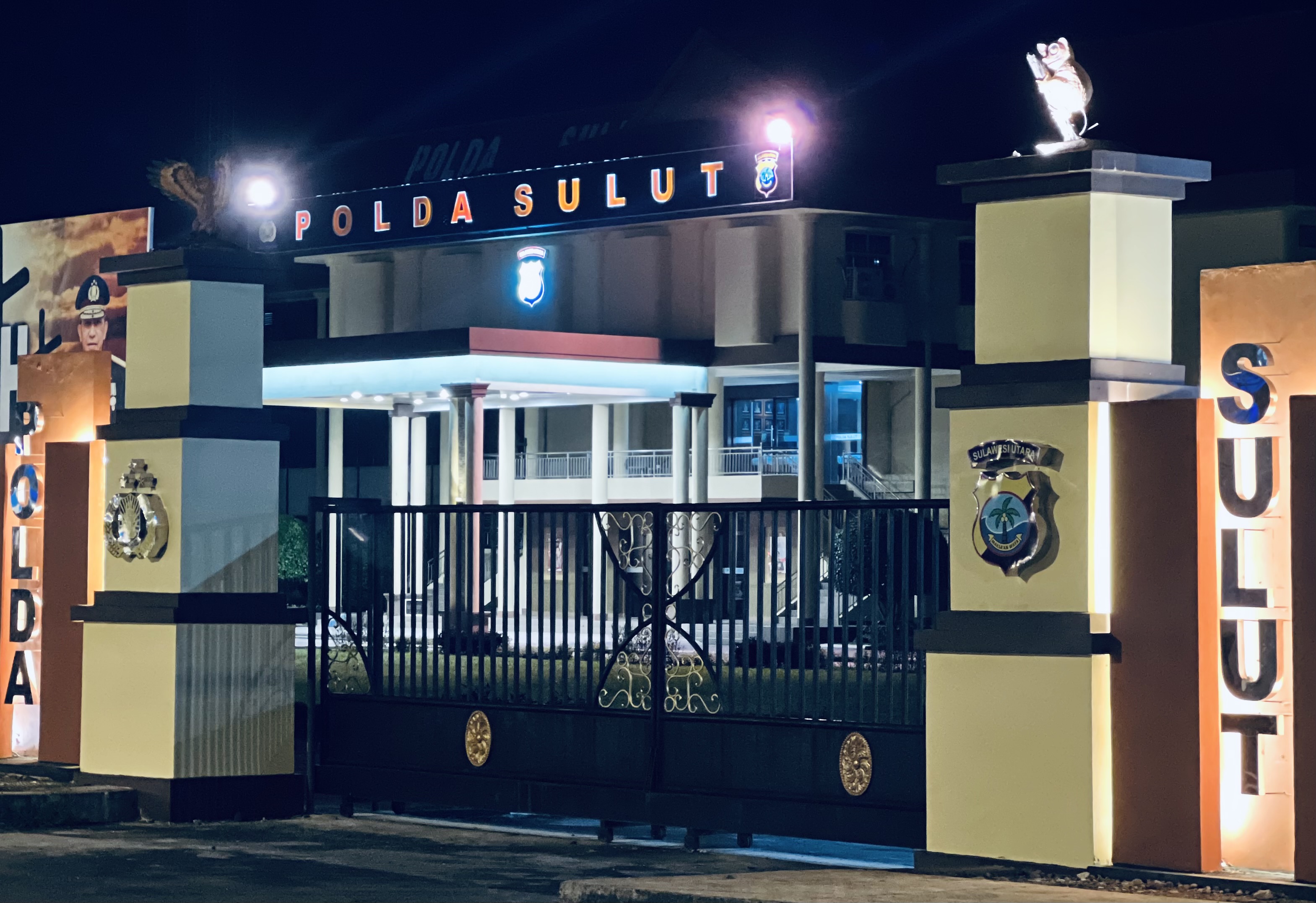 Markas Polda Sulut di Jalan Bethesda, Kota Manado, Provinsi Sulawesi Utara