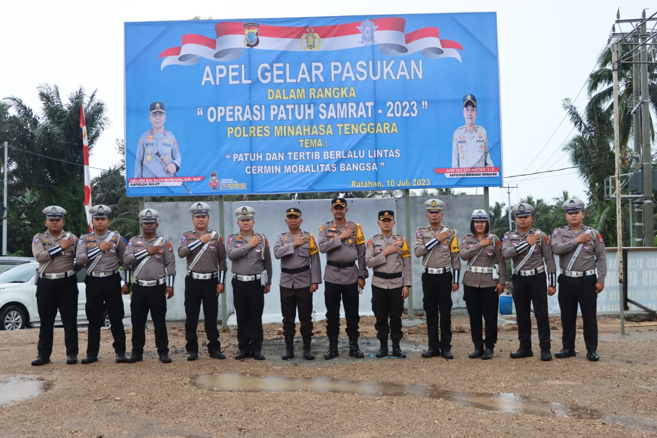Gelar pasukan Operasi Patuh Polres Minahasa Tenggara beberapa waktu lalu.