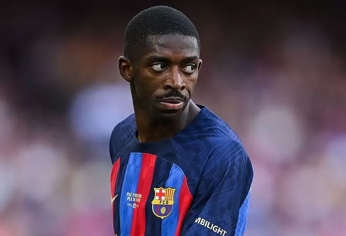 Penyerang Barcelona Ousmane Dembele.