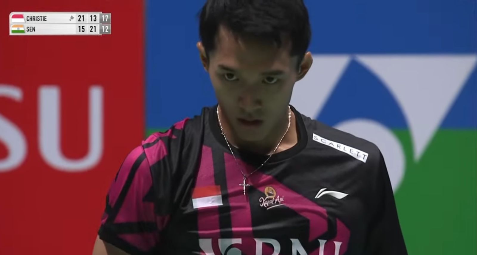 Tunggal putra Indonesia Jonathan Christie yang tampil di babak semifinal Japan Open 2023, Sabtu (29/7).