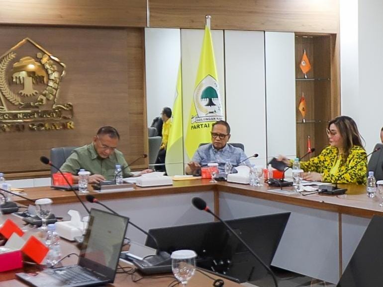 Suasana rapat yang gelar DPP dan dihadiri oleh DPD Golkar Sulut di Jakarta.