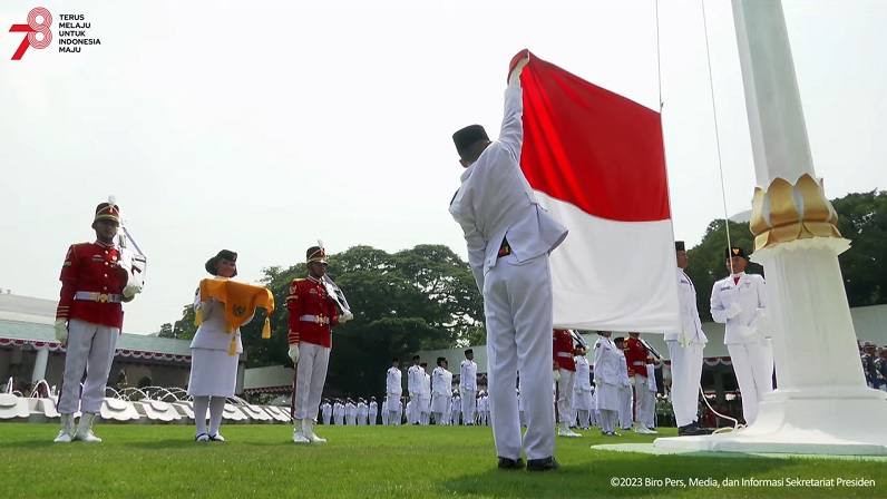 Nathaniel Shawn Edward Sondakh, putra Sulut di Paskibraka nasional, dipercaya jadi pembentang bendera di Upacara Peringatan Detik-Detik Proklamasi Kemerdekaan RI ke-78.