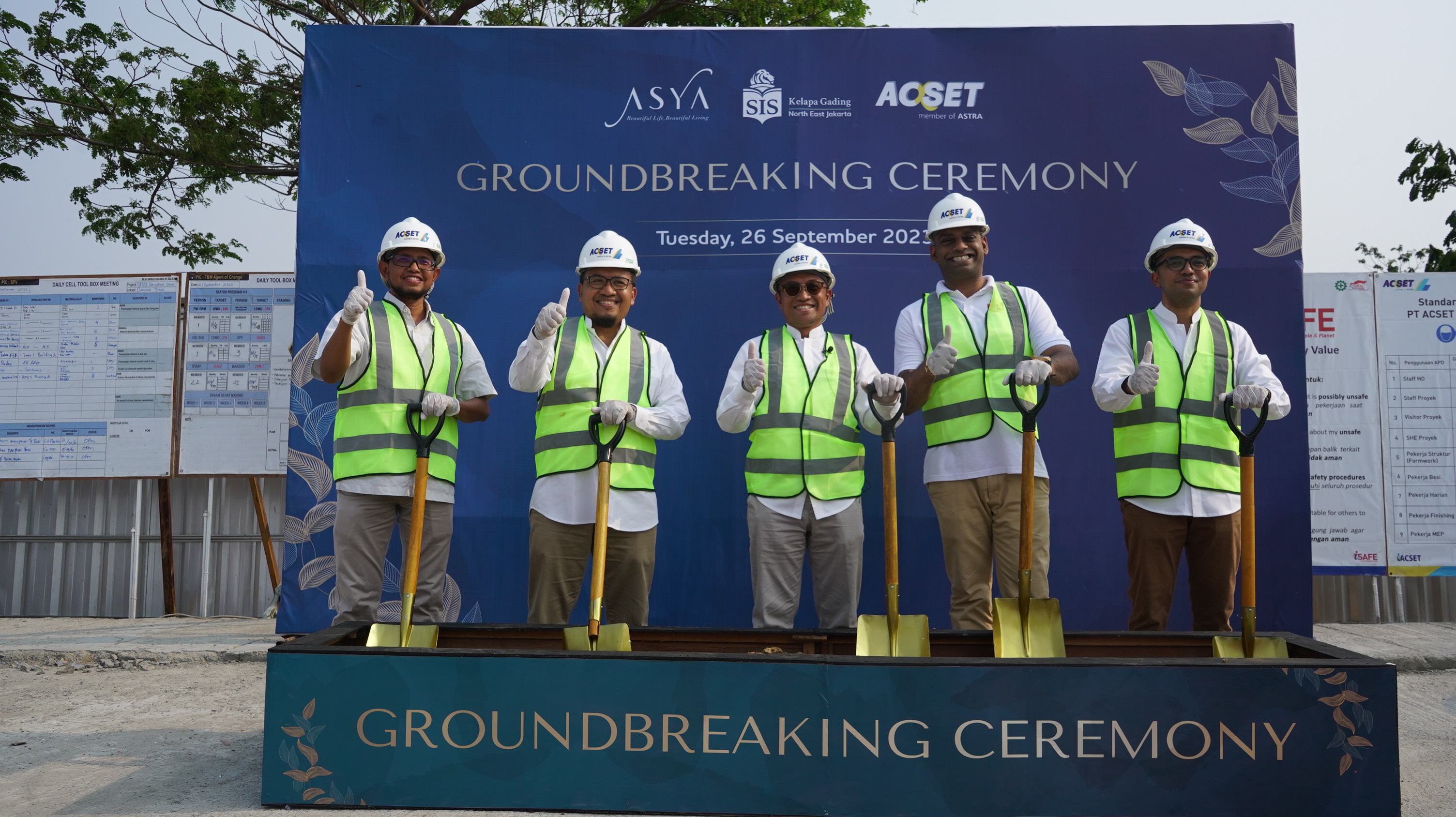 Groundbreaking ASYA Jakarta Garden City di Jakarta Timur, hasil kolaborasi Astra Property dan Hongkong Land, Selasa (26/9).