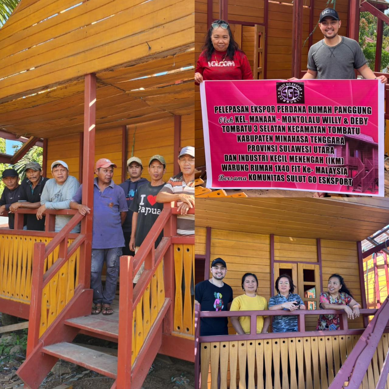 Produk IKM Kabupaten Minahasa Tenggara berupa rumah adat berhasil menembus pasar Malaysia (Istimewa)