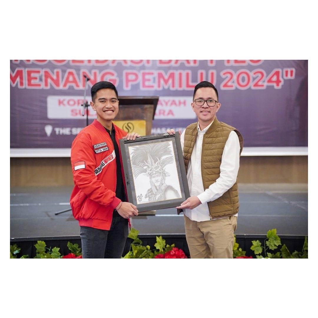 Ketum PSI Kaesang Pangarep dan Ketua PSI Sulut Melky Pangemanan.