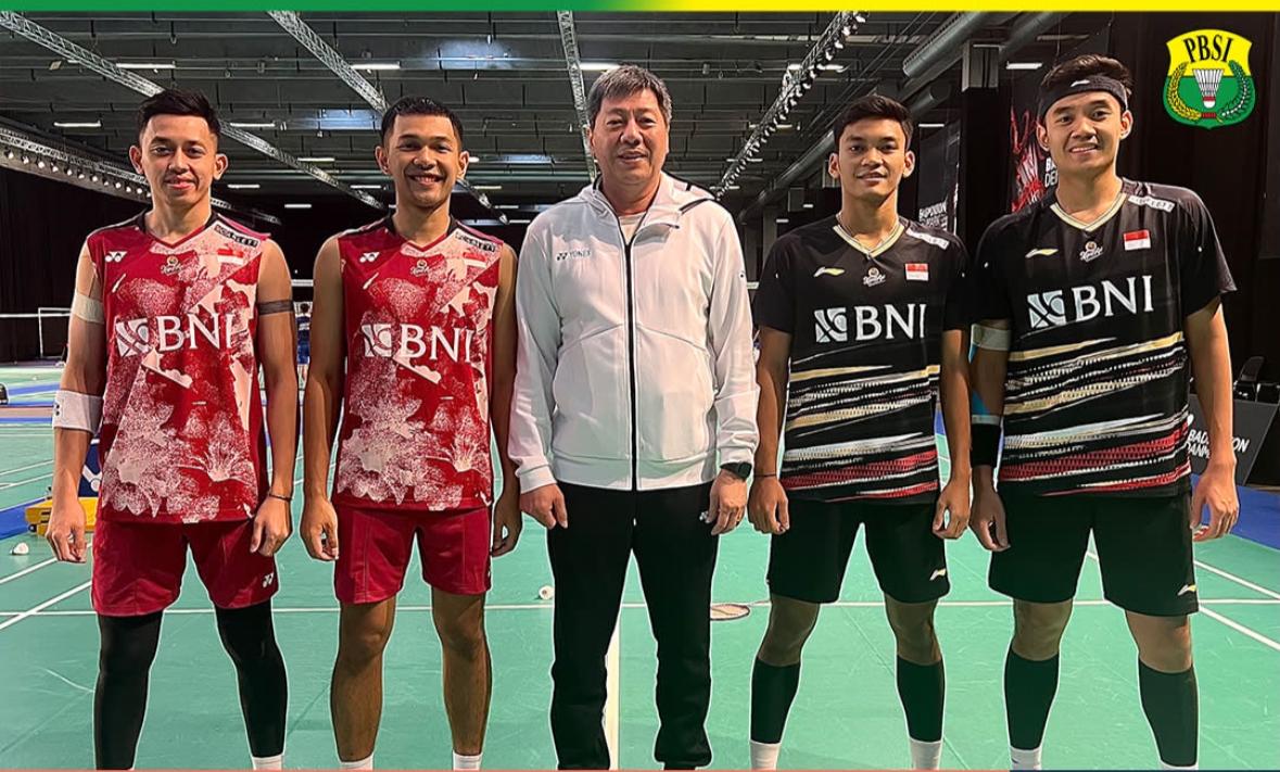 Dua ganda putra Indonesia yang tanding di semifinal Denmark Open 2023.