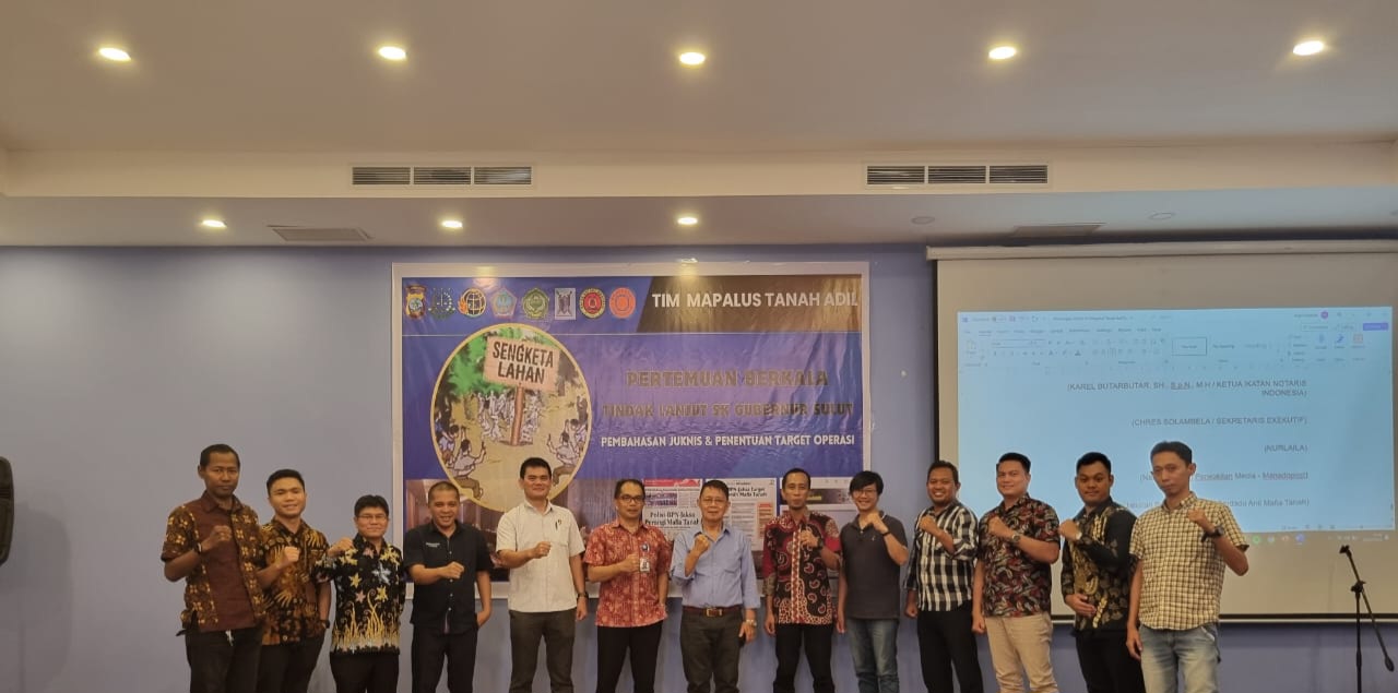 KOMPAK: Tim Mapalus Tanah Adil Provinsi Sulut yang melibatkan berbagai pihak dari beragam latar belakang untuk memastikan keadilan dan kepastian hukum dalam masalah kepemilikan tanah.