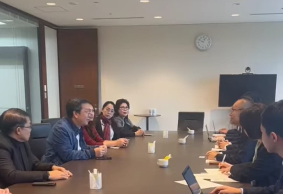 Wagub  Steven Kandouw bersama rombongan saat lakukan pertemuan pertama dengan JICA, Jumat (10/11)