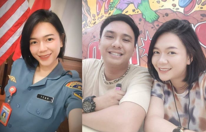 Alm Serda Hasy Kaunang (kiri), foto lain: Momen Kebersamaan Alm Hasy Kaunang bersama sang kekasih Yosua Tumiwang.