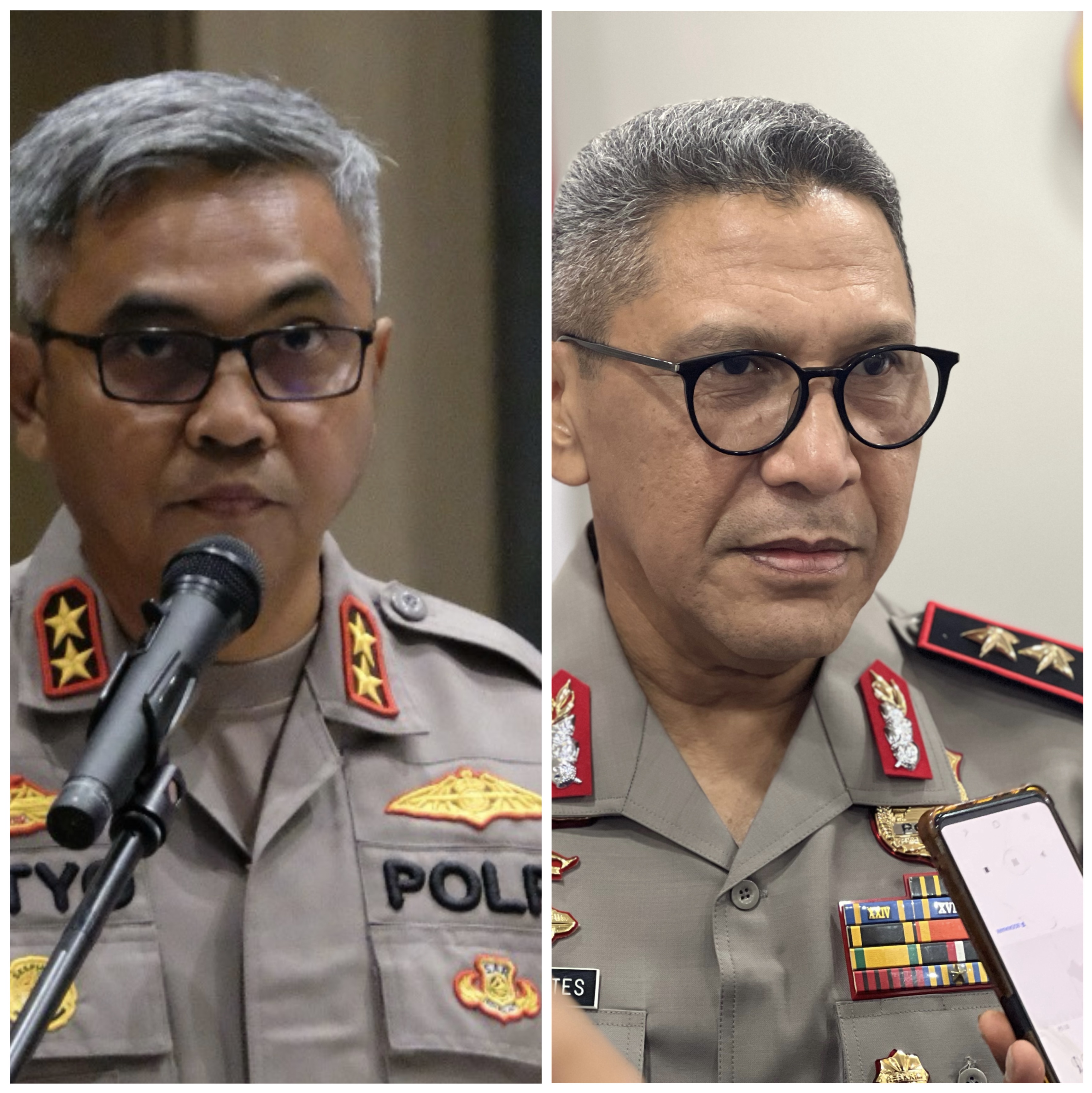 Kapolda Sulut Irjen Pol Setyo Budiyanto (kiri) dan Wakapolda Sulut Irjen Pol Jan de Fretes