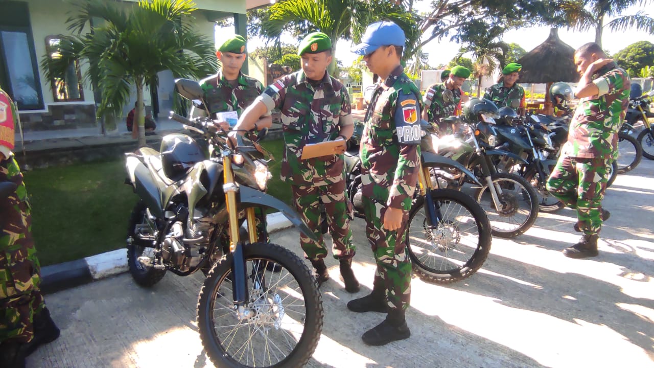 Kendaraan Makodim 1312 Talaud saat dilakukan pengecekan kelengkapan. (Istimewa)
