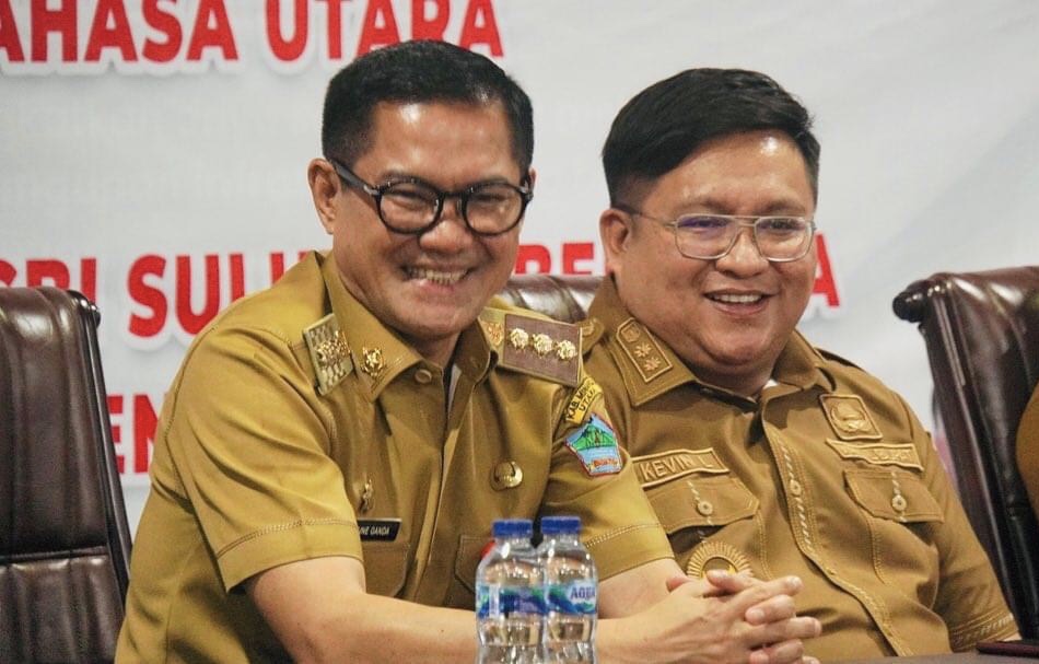 Bupati Joune Ganda bersama Wakil Bupati Kevin W Lotulung.