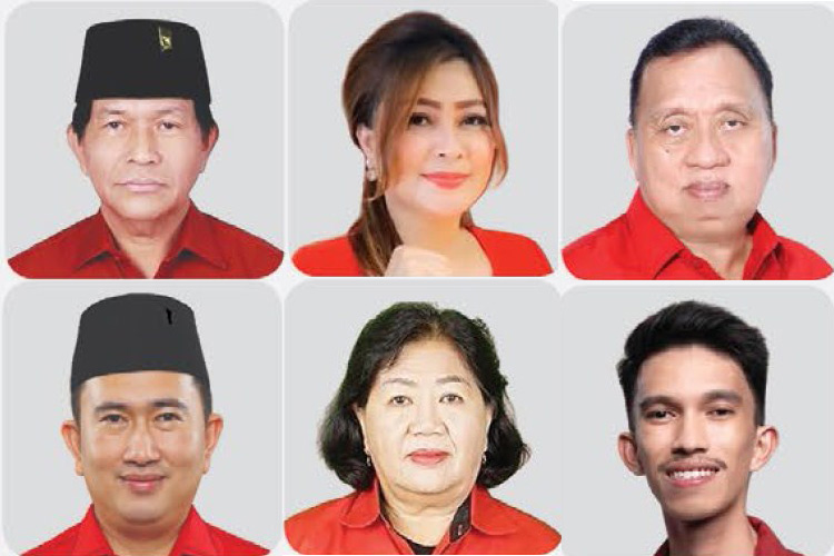 Fransiscus Silangen, Irene Pinontoan, Robby Dondokambey, Rocky Wowor, Eugene Mantiri dan Eldo Wongkar.